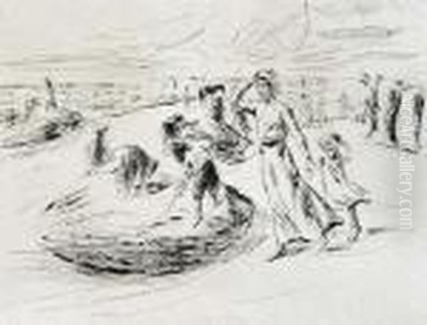 Am Strand Oil Painting by Max Liebermann