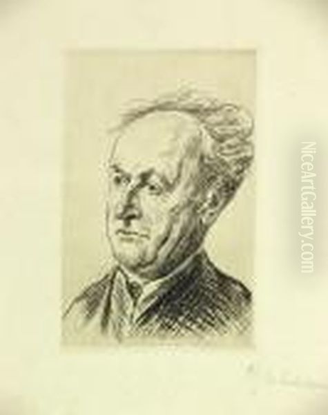 Das Bildnis Gerhart Hauptmann Oil Painting by Max Liebermann