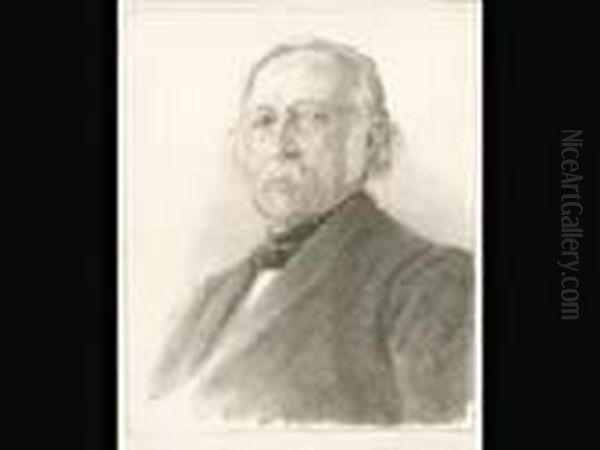 Theodor Fontane Oil Painting by Max Liebermann