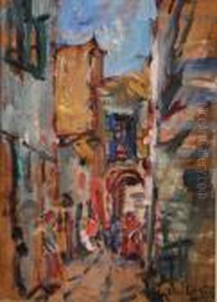 Vicolo Oil Painting by Ulvi Liegi