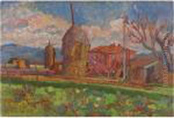 La Casa Rossa Oil Painting by Ulvi Liegi