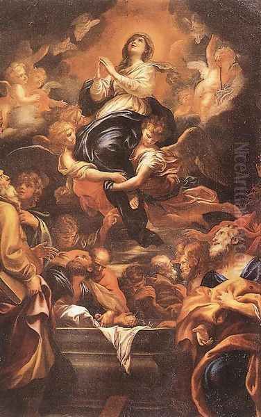 Assumption of the Virgin 1676 Oil Painting by Domenico Piola