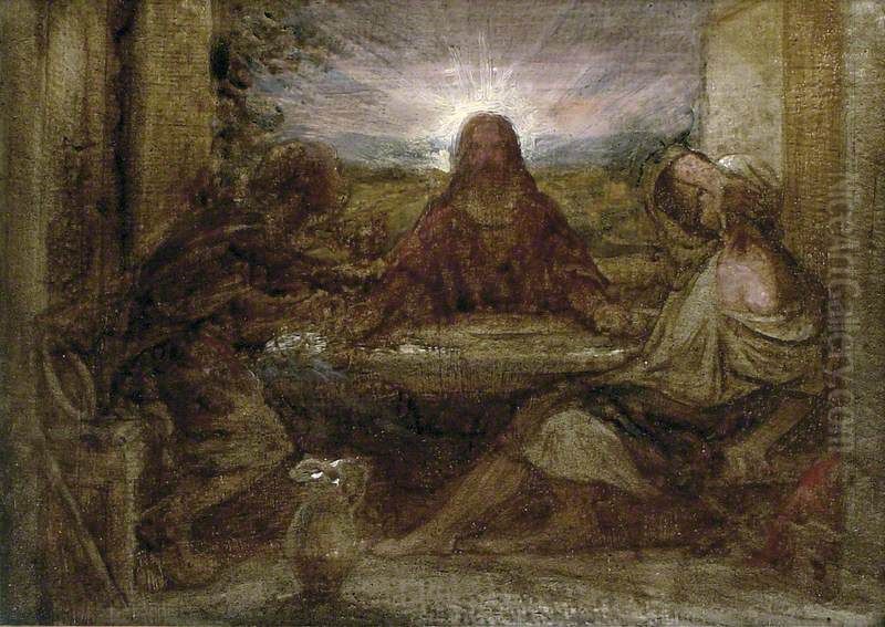 The Supper At Emmaus Oil Painting by John Linnell