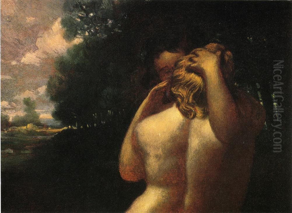 Cupid and Psyche Oil Painting by William Page