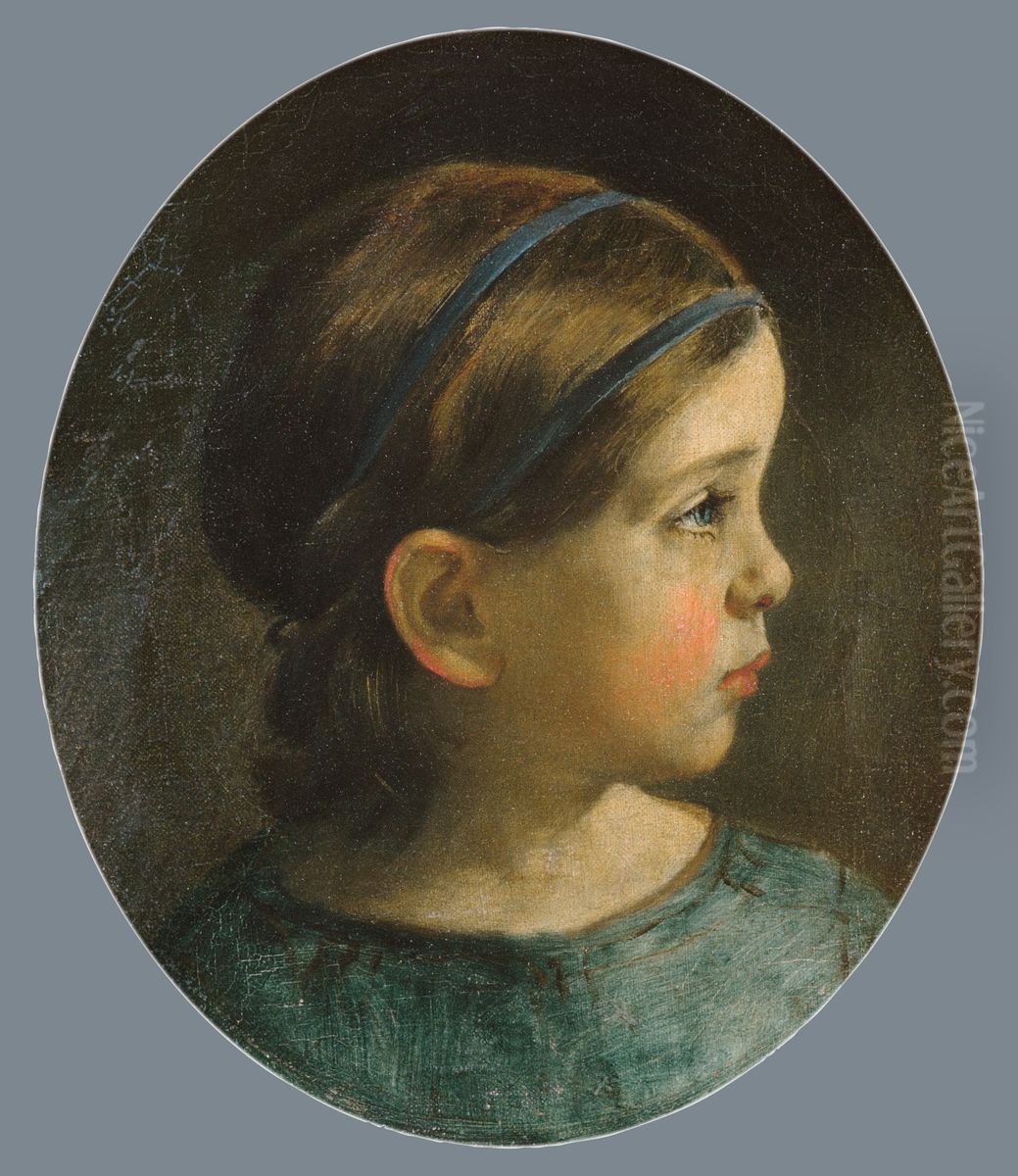 Daughter of William Page (probably Mary Page) Oil Painting by William Page