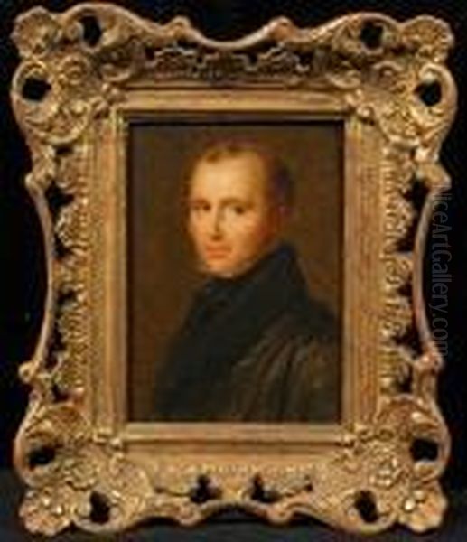 A Portrait Of The Reverend Edward Thomas Daniell Oil Painting by John Linnell