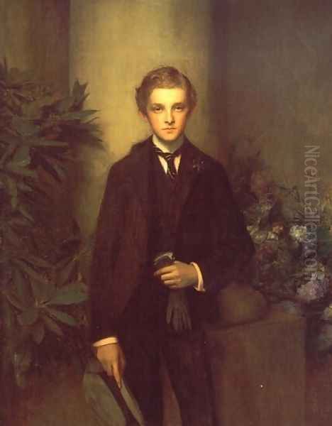 Portrait Of Childs Frick Oil Painting by Pascal-Adolphe-Jean Dagnan-Bouveret