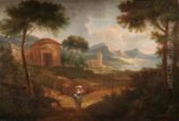 Paesaggio Con Personaggi Oil Painting by Andrea Locatelli