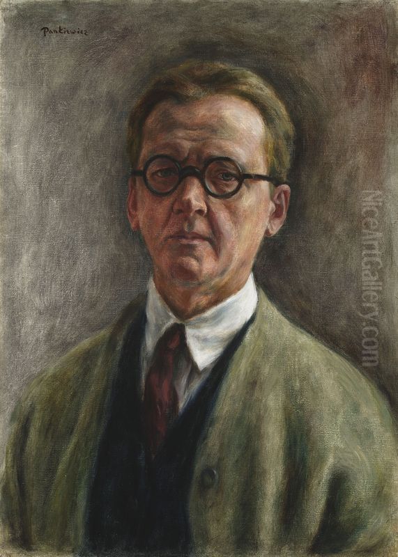 Self-Portrait Oil Painting by Jozef Pankiewicz