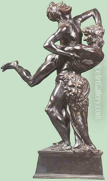 Hercules and Anteus Oil Painting by Antonio Pollaiolo