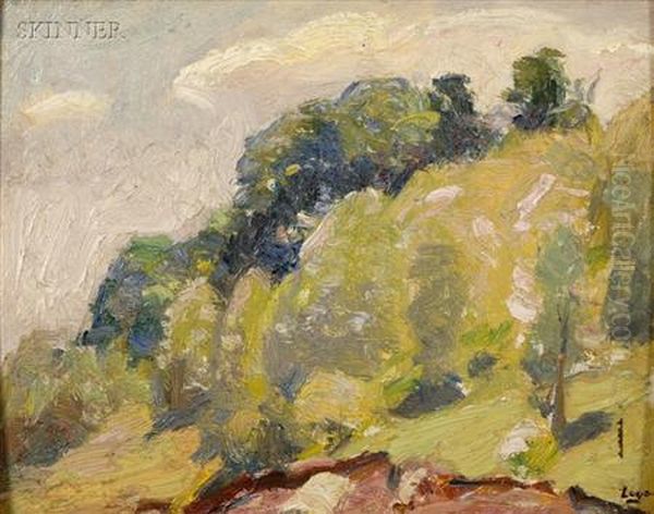 Hillside Landscapes Oil Painting by Robert Henry Logan