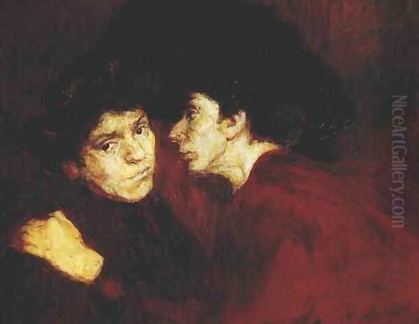 Conversation Oil Painting by Wladyslaw Podkowinski