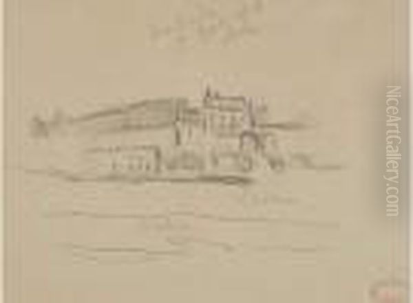  Amboise, 5 Mars 1914, Pluie  Oil Painting by Gustave Loiseau