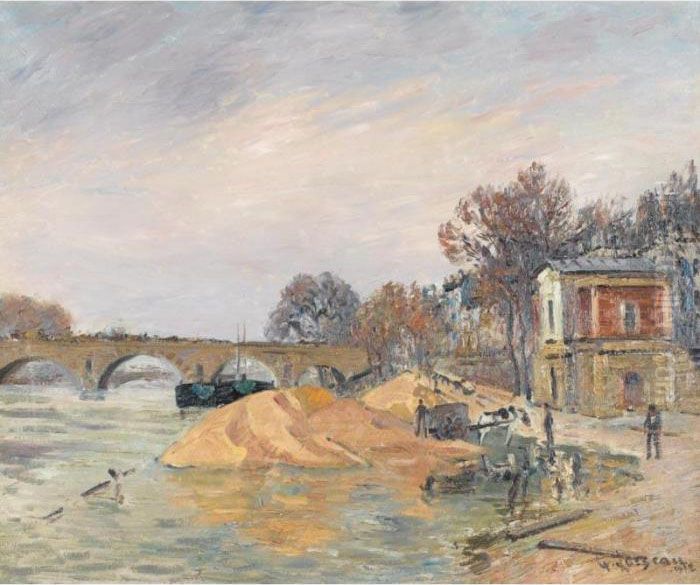 Le Pont Marie De Paris Oil Painting by Gustave Loiseau
