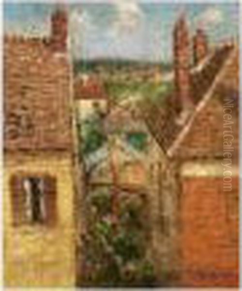 Le Deux Grillons,saint-cyr-du-vaudreuil Oil Painting by Gustave Loiseau