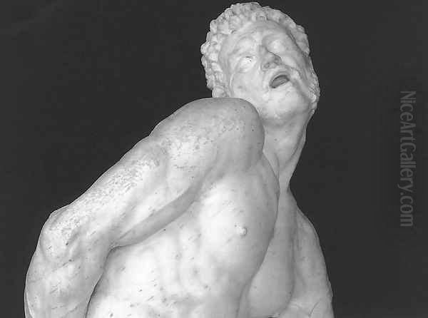 Milon de Crotone [detail: 2] Oil Painting by Pierre Puget