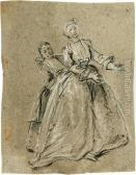 Zwei Frauen Oil Painting by Pietro Longhi