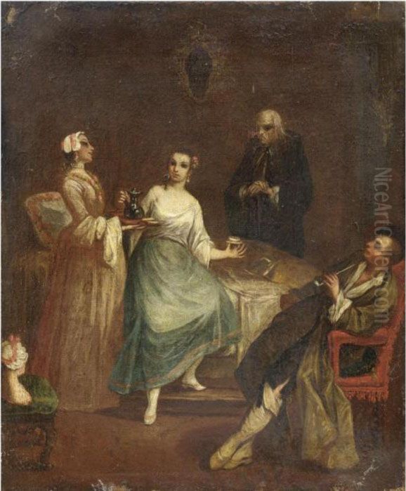 Scena D'interno Oil Painting by Pietro Longhi