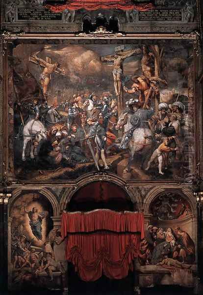 Golgotha 1520-21 Oil Painting by (Giovanni Antonio de' Sacchis) Pordenone