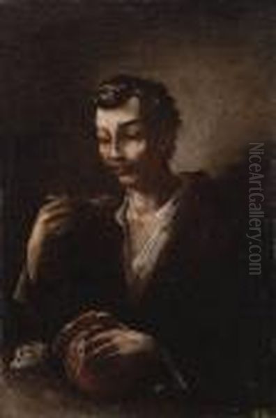 Retrato De Joven Oil Painting by Eugenio Lucas Velasquez