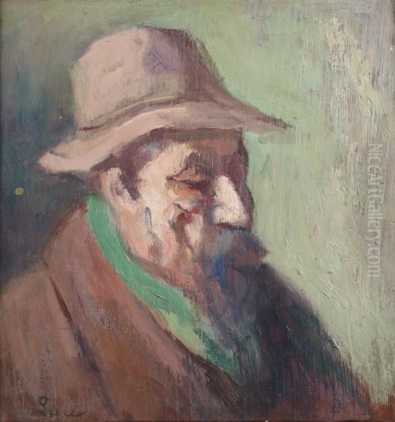 Portrait De Signac Oil Painting by Maximilien Luce