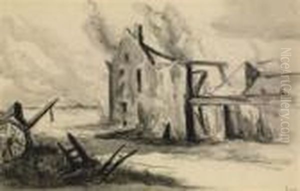 Champ De Bataille Oil Painting by Maximilien Luce