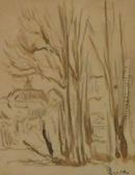 Paysage Au Hameau Oil Painting by Maximilien Luce