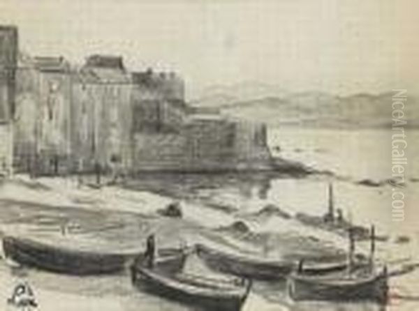 Crayon Noir
 15 X 20 Cm Oil Painting by Maximilien Luce