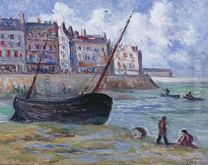 Le Treport Oil Painting by Maximilien Luce