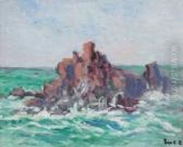  Le Trieux, Recifs, Circa 1915  Oil Painting by Maximilien Luce