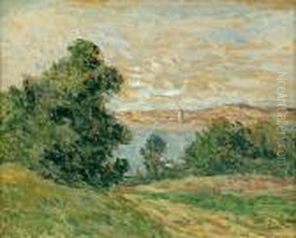 View Down To The Water Oil Painting by Maximilien Luce