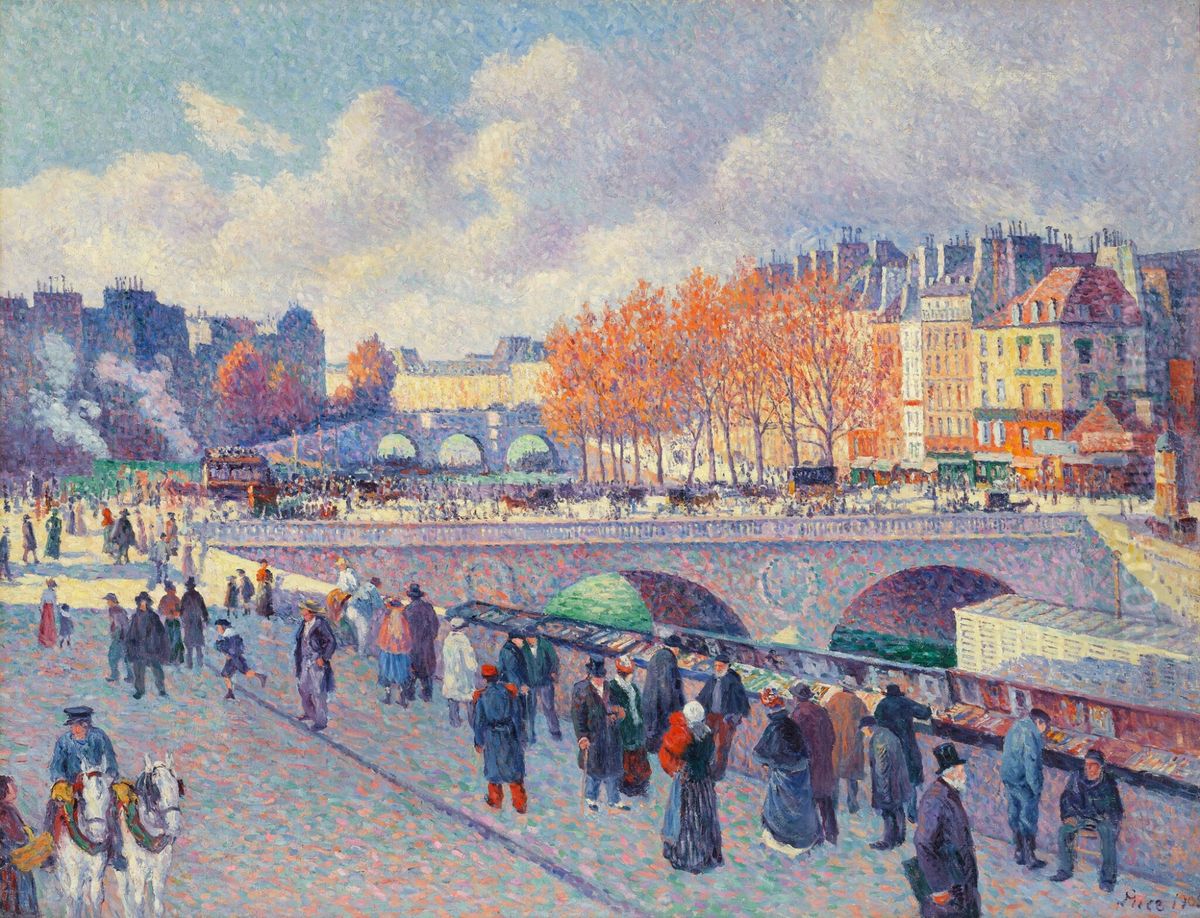 La Seine Au Pont Saint-michel Oil Painting by Maximilien Luce