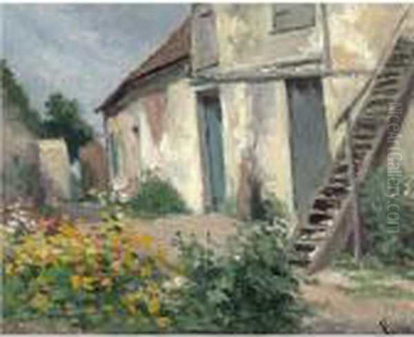 Rolleboise, La Maison De L'artiste Oil Painting by Maximilien Luce