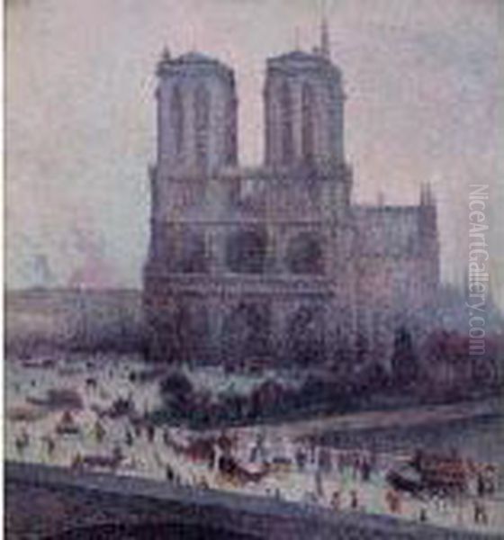 Notre-dame Oil Painting by Maximilien Luce