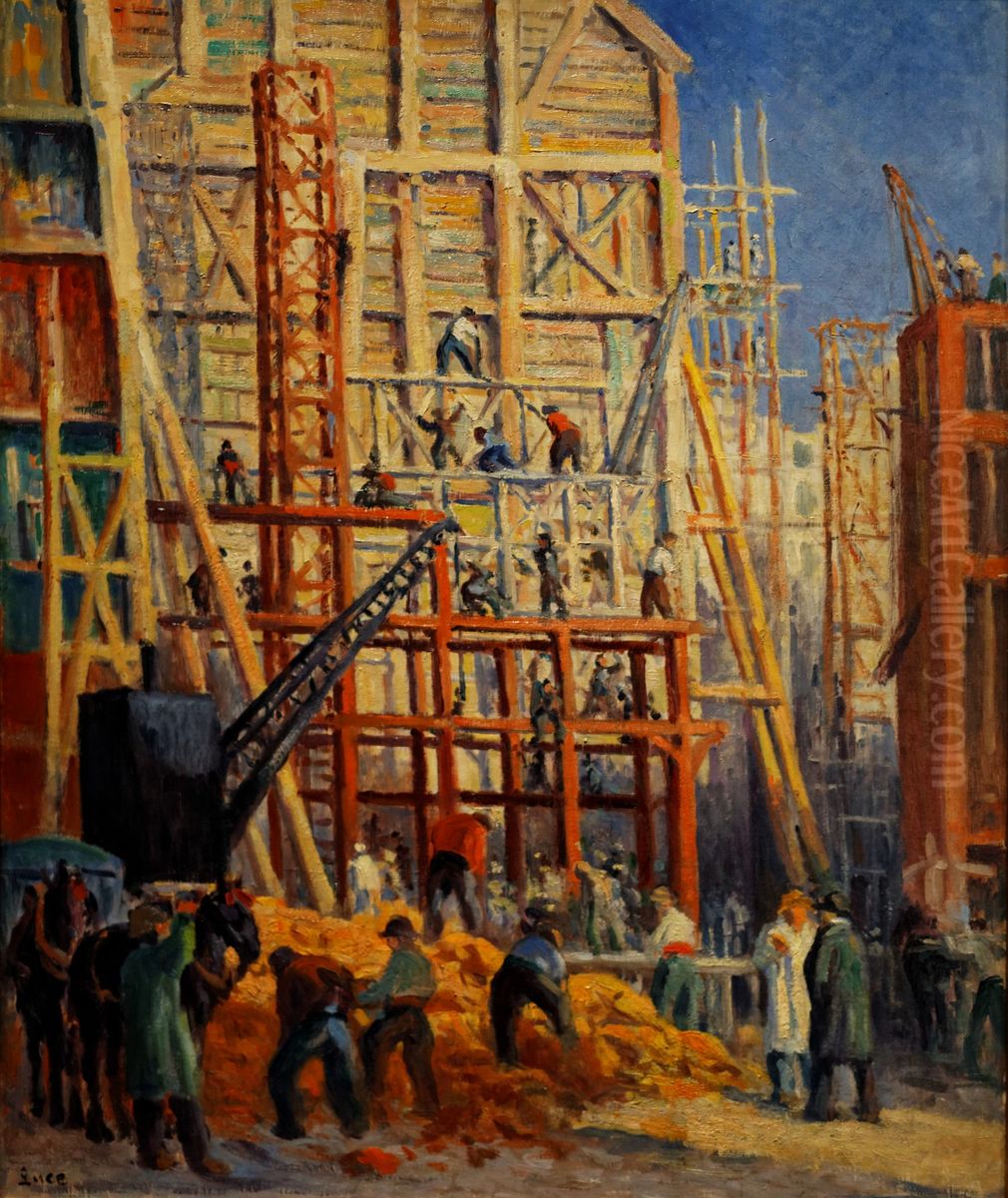 Le Chantier Oil Painting by Maximilien Luce