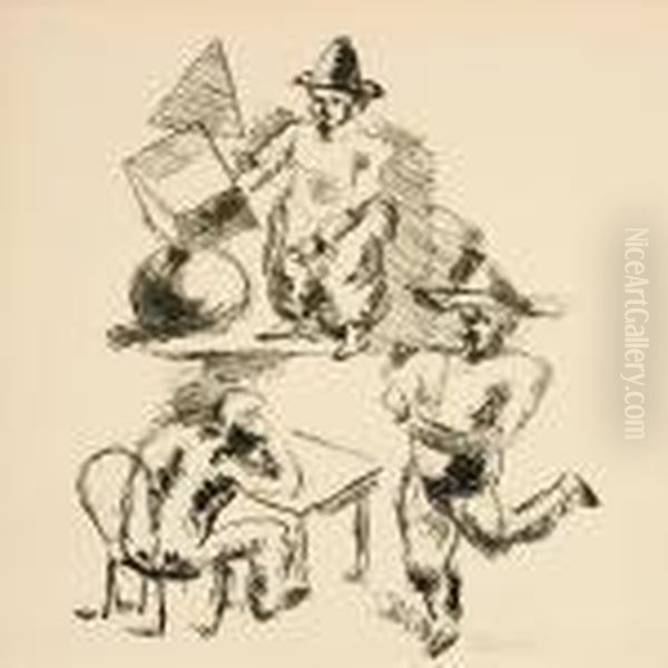 Compositions Oil Painting by Vilhelm Lundstrom