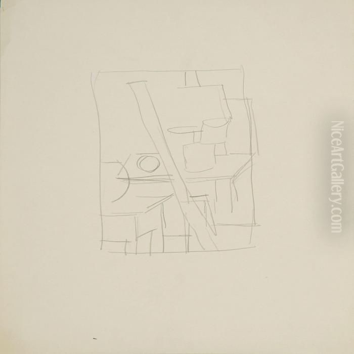 Sketch Book With Two Studies And Two Still Lives Oil Painting by Vilhelm Lundstrom