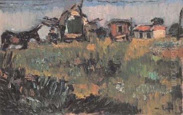 Paesaggio Con Nomadi Oil Painting by Alessandro Lupo