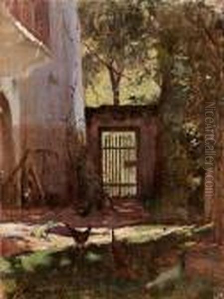 Cortile Oil Painting by Alessandro Lupo