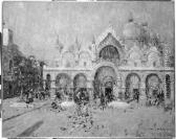 piazza San Marco Oil Painting by Alessandro Lupo