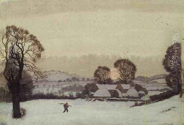 Homewards, 1921 Oil Painting by Henry A. (Harry) Payne