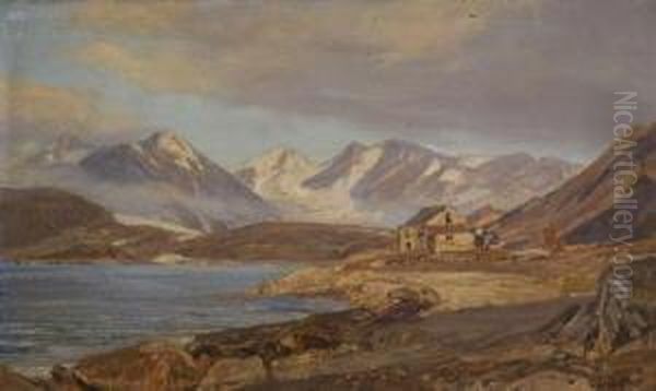 Spitzbergen - In Der Virgo
 Bay. Oil Painting by Georg Macco