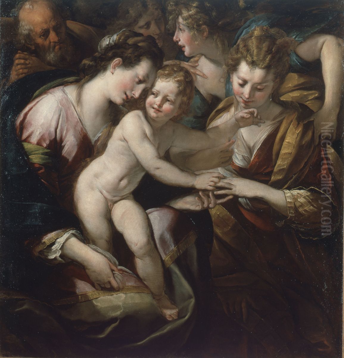 The Mystic Marriage of St Catherine Oil Painting by Giulio Cesare Procaccini
