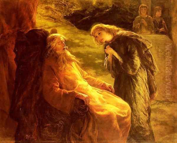 King Lear Oil Painting by Paul Falconer Poole