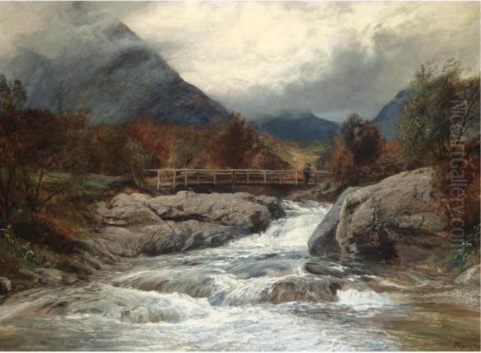 Glen Affaric, 'th'incesant Roar Of Headlong Tumbling Floods' Robert Burns Oil Painting by John MacWhirter