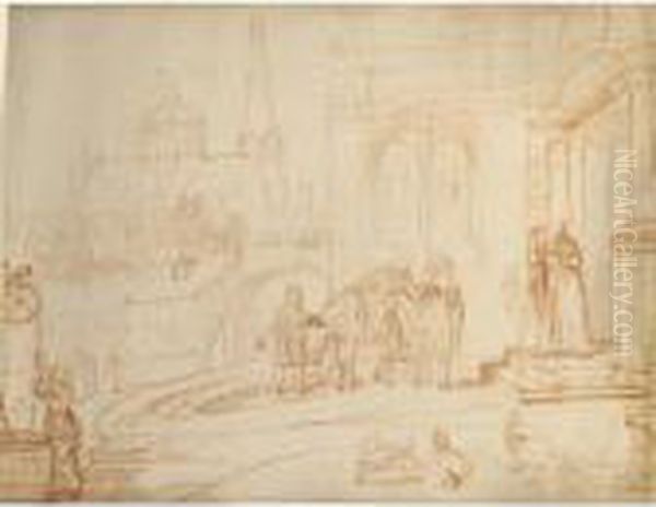 Hagar's Return From Shur Oil Painting by Nicolaes Maes