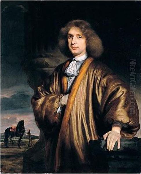 Signed And Dated Lower Right: Oil Painting by Nicolaes Maes