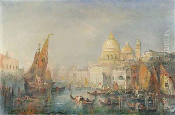 Grand Canal, Venice Oil Painting by Lucien Whiting Powell