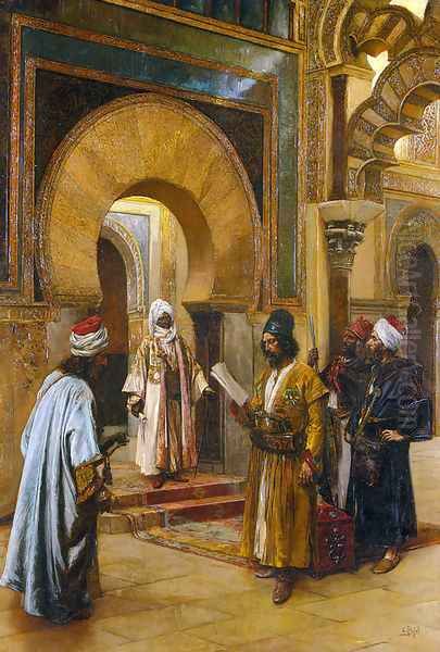 Emmisaries to the Sultan Oil Painting by Clement Pujol de Gustavino