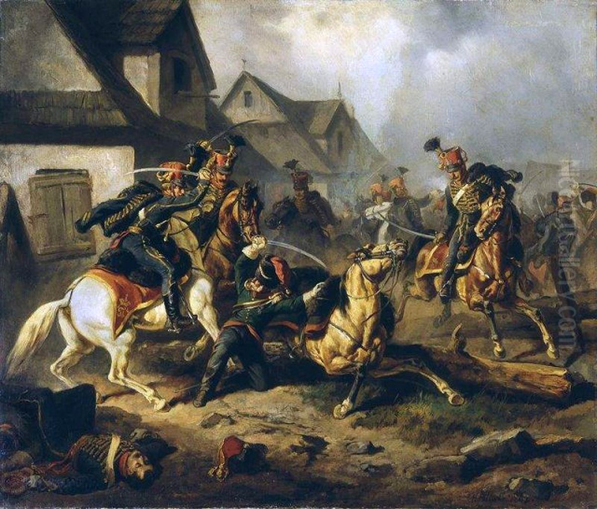 Death of Berek Joselewicz in Kock Oil Painting by Henryk Pillati